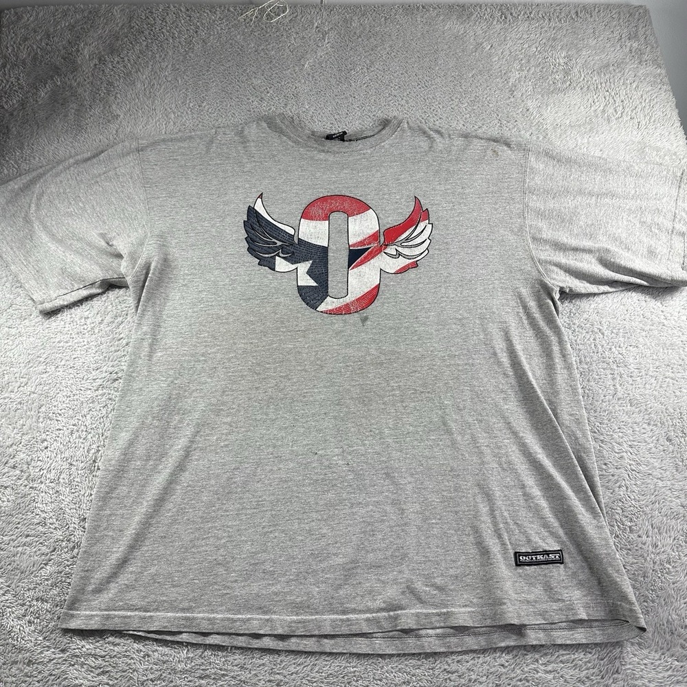 Vintage Y2K Outkast Clothing‎ Shirt Mens XXL Gray Distressed Andrei Big Boy Rap